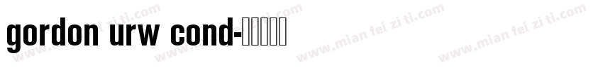 gordon urw cond字体转换